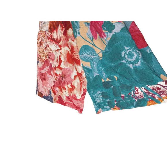 Chico's Womens Top Red Floral All Over Print Stretch Pullover Blouse Size L - Picture 5 of 12